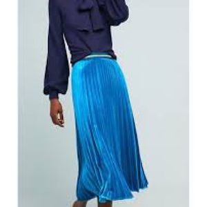 Anthropologie Maeve Velvet Skirt